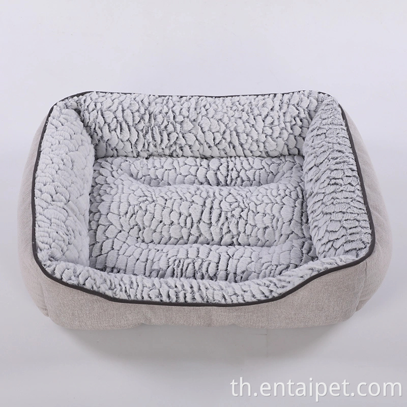 Brown Chunded Pet Bed ใหม่การออกแบบผลิตภัณฑ์สุนัขที่กำหนดเอง